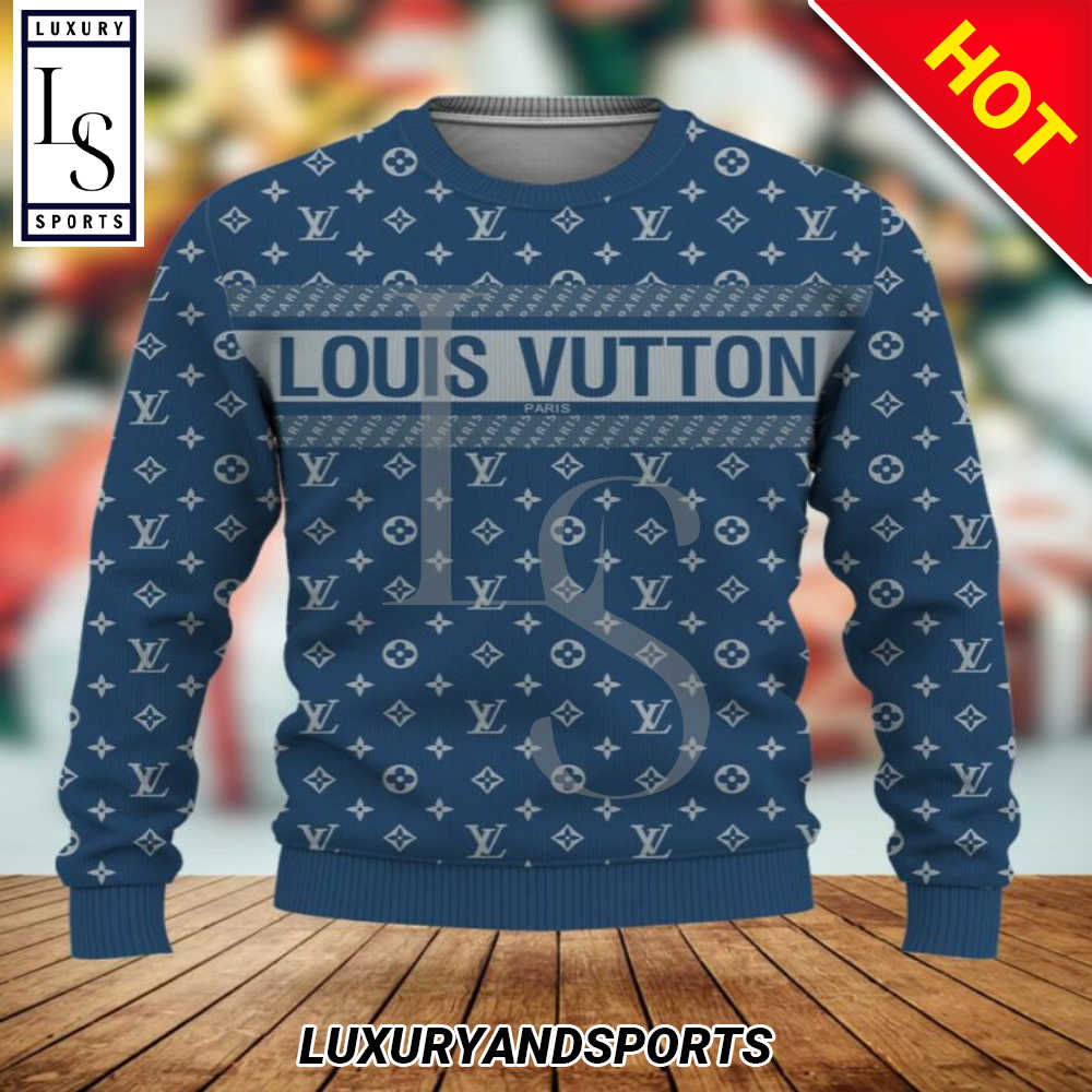 Louis Vuitton White Red 3D Ugly Sweater - USALast
