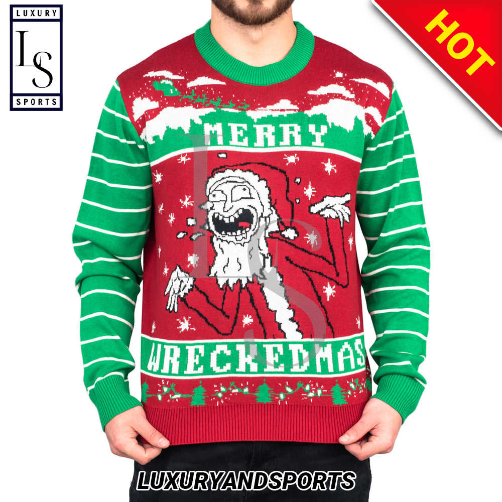 Rick Morty Merry Wreckedmas Sweater pqgw.jpg