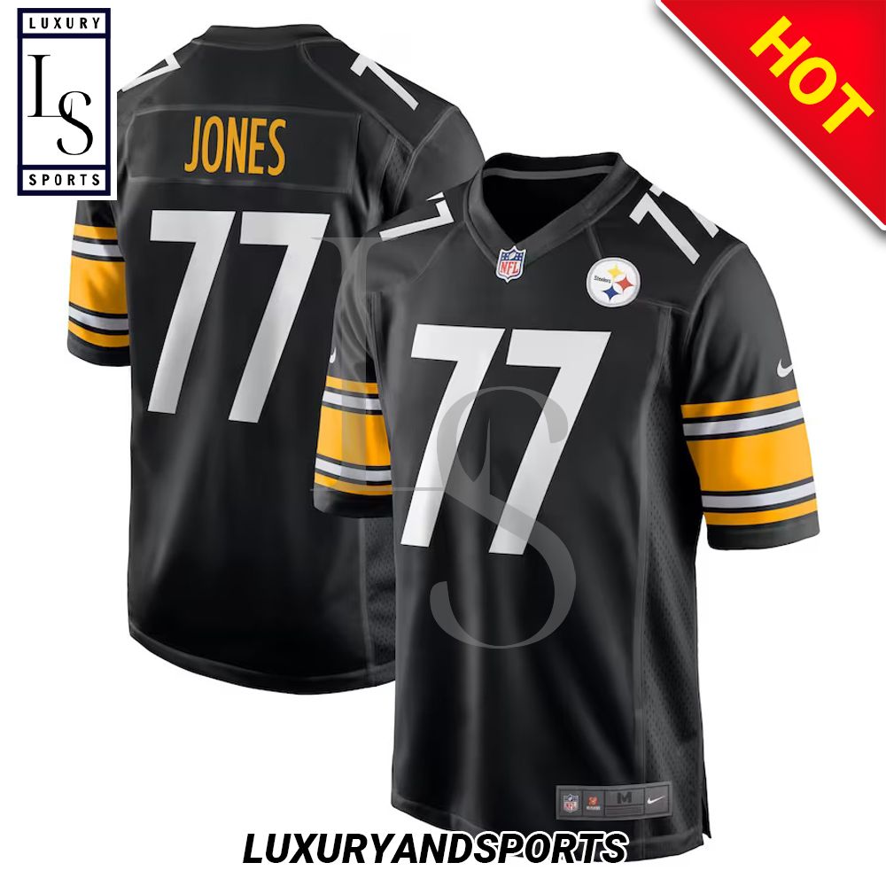 Mens Pittsburgh Steelers Broderick Jones Black NFL Draft First Round Pick Game Jersey wfcQ.jpg