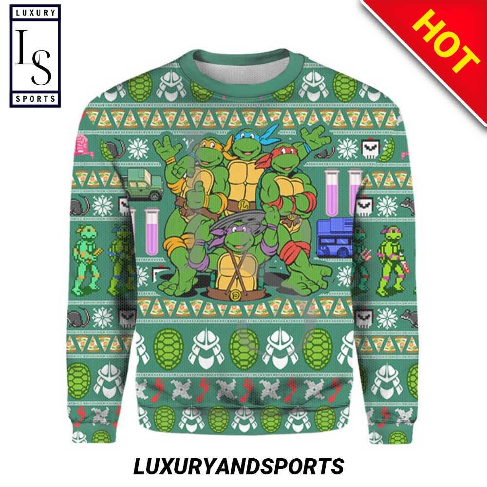 Ninja Turtles Ugly Christmas Sweater Knitted Sweater urclJ.jpg