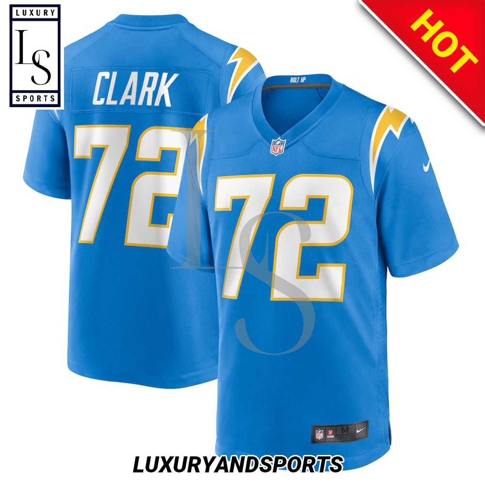 Nike Jerrod Clark Powder Blue Los Angeles Chargers Team Game Jersey