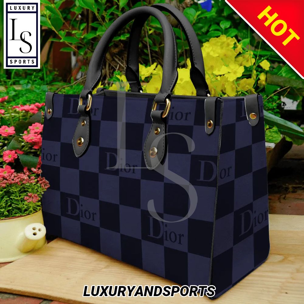 Dior Navy Macro Leather Handbag