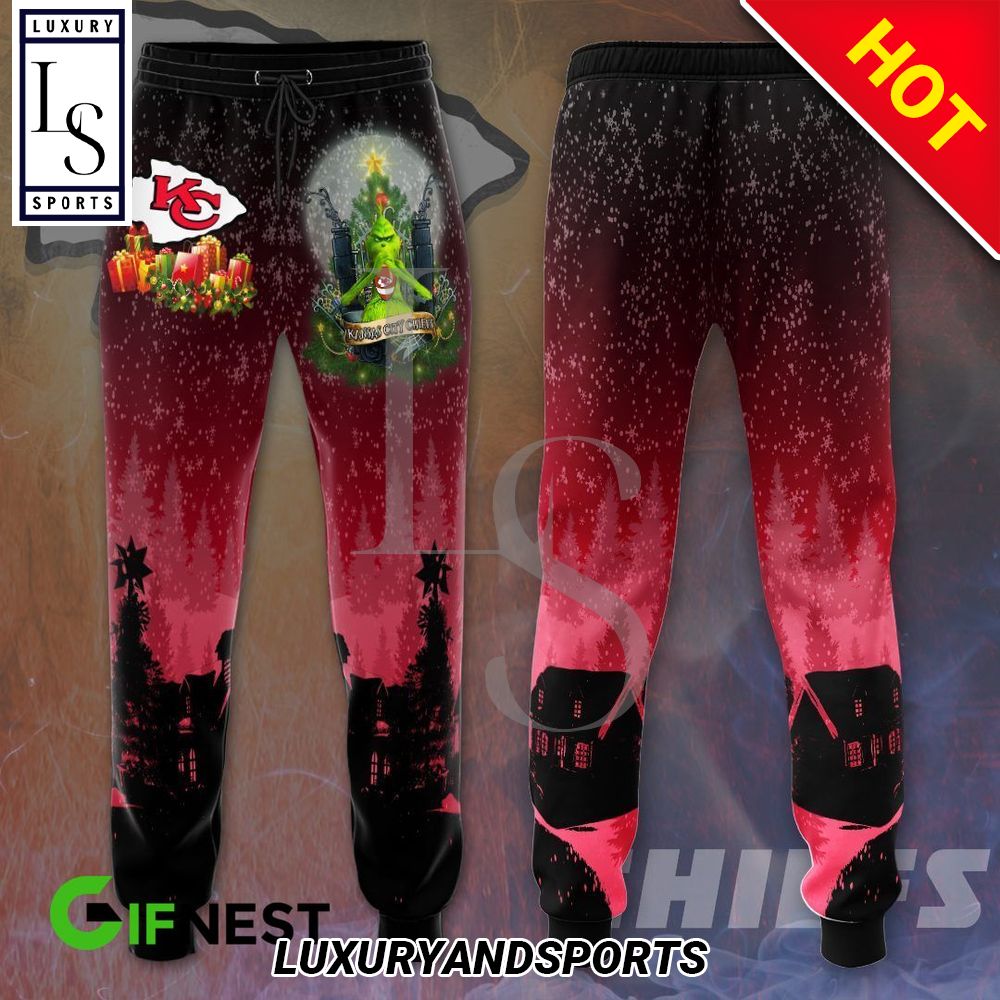 Kansas City Chiefs with Grinch Christmas Jogger