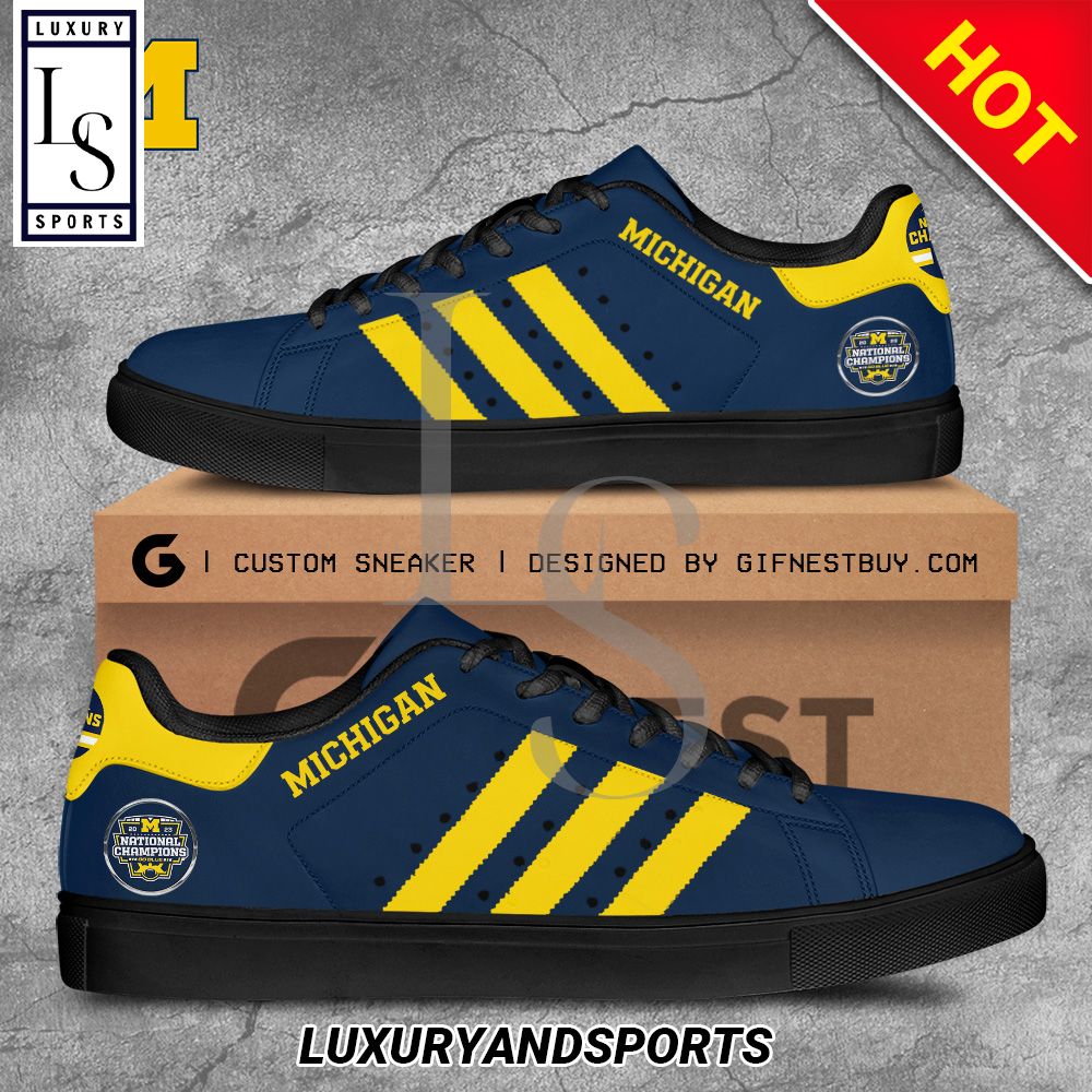 Michigan Wolverines Football National Champions Go Blue Stan Smith Shoes