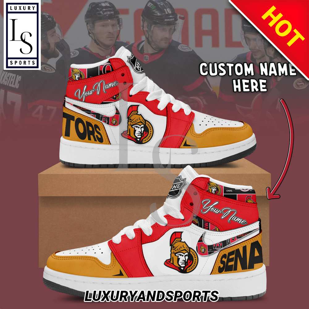Ottawa Senators NHL Customized Hockey Air Jordan