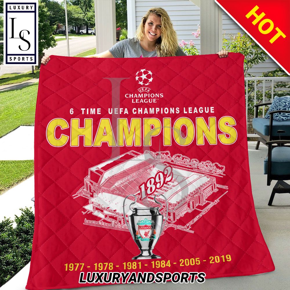 Liverpool Time UEFA Champions League Quilt Blanket
