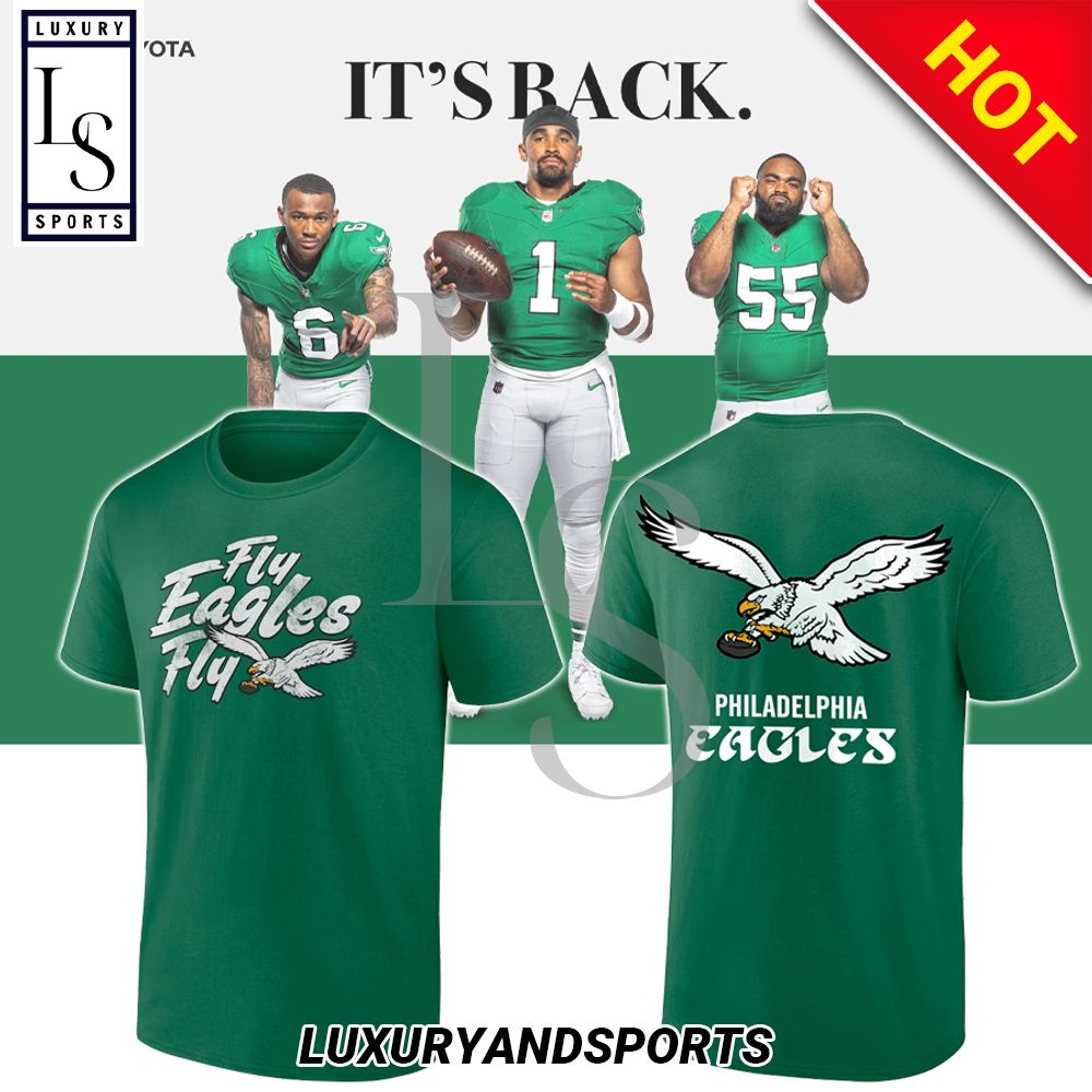 NFL Philadelphia Eagles Kelly Green Fly Eagles Fly T Shirt