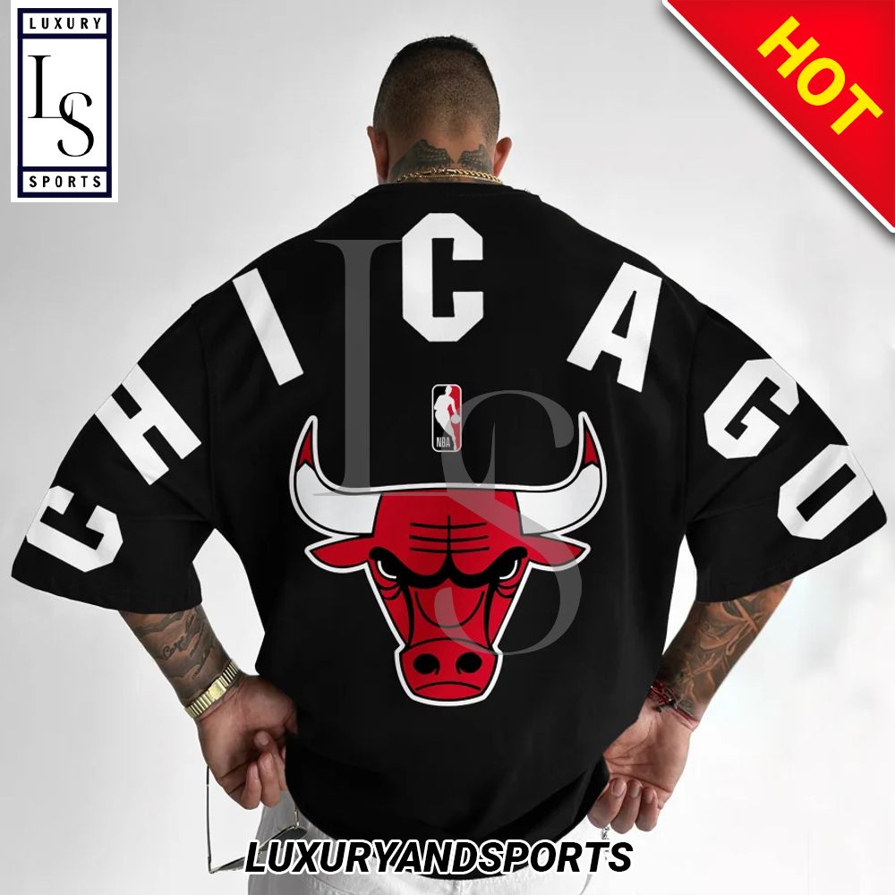 NBA Chicago Bulls Street Style Black TShirt