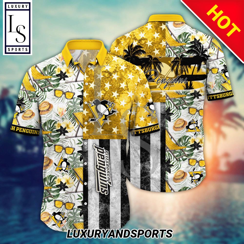 Pittsburgh Penguins Nhl FlowerHawaiian Shirt